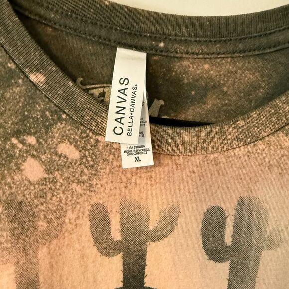 Bella Canvas Green and Orange Short Sleeve Tee - Picture 3 of 4